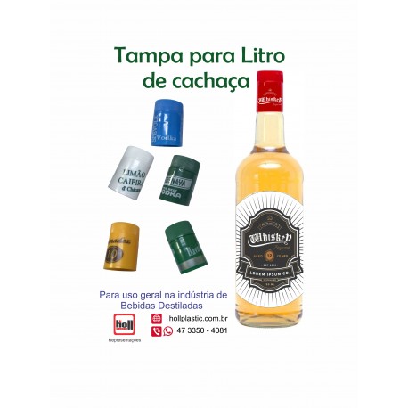 Tampa para litro de Cachaça